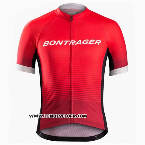 2016 Maillot Ciclismo Trek Bontrager Rouge et Noir Manches Courtes et Cuissard